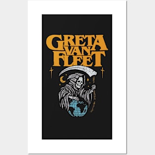 Greeta van fleet4 Greta Van Fleet Shirt, Retro Musical Shirt, Greta Van Fleet Rock Band Shirt, Boho Vintage Musician Shirt, Retro Greta Van Fleet T-shirt Tee Posters and Art